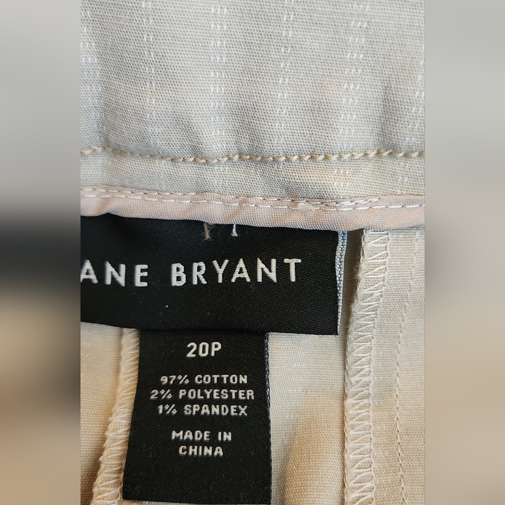 Lane Bryant Beige Pinstripe Trousers - Picture 6 of 12